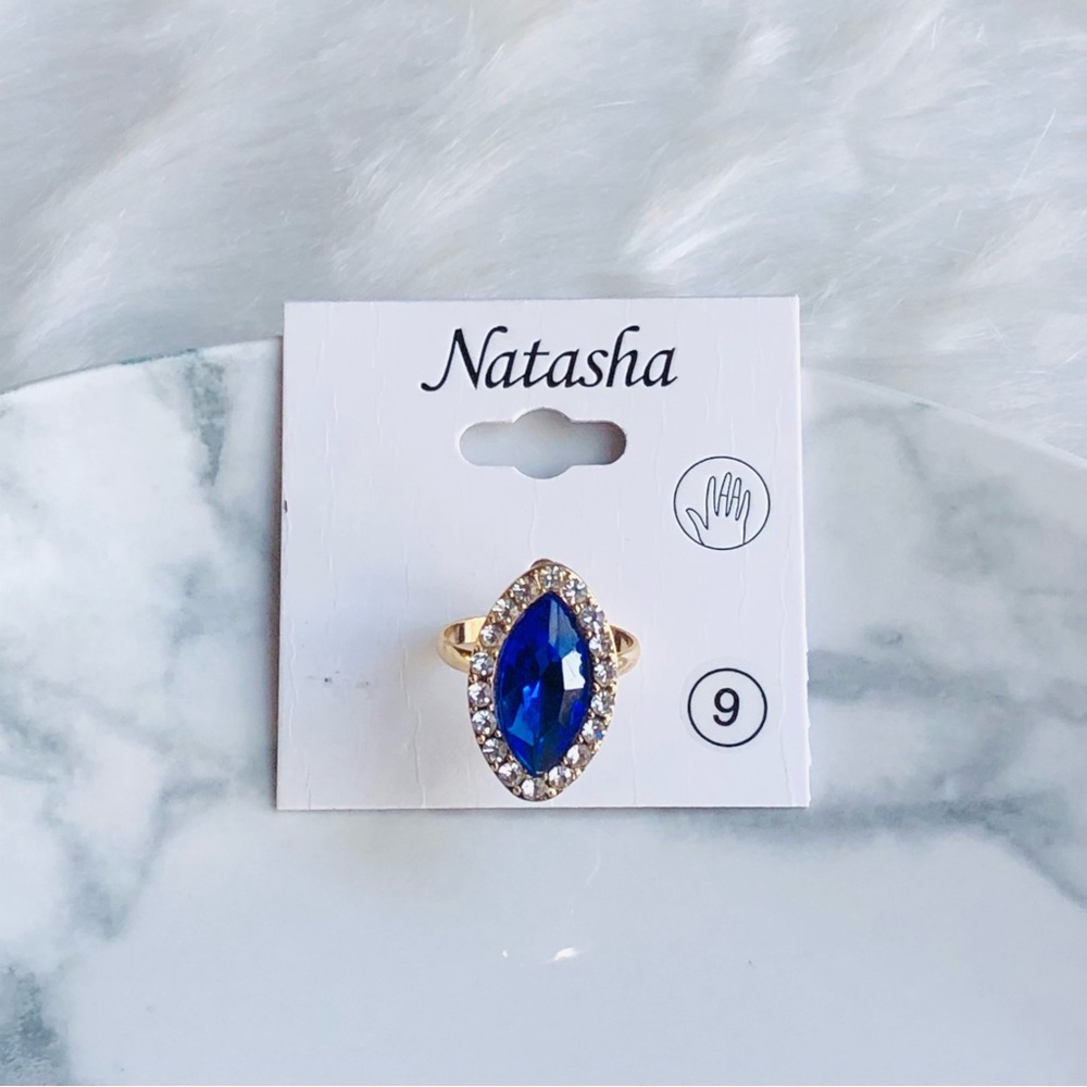 Natasha Faux Sapphire Ring Size 9